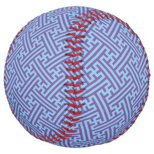 Sayagata pattern, Japanese, Purple and Blue Softball