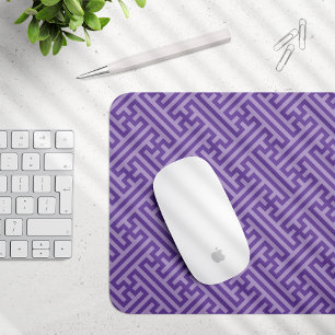 Sayagata pattern, Japanese, Purple and Pink Mouse Mat