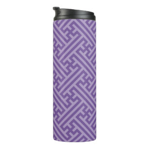 Sayagata pattern, Japanese, Purple and Pink Thermal Tumbler