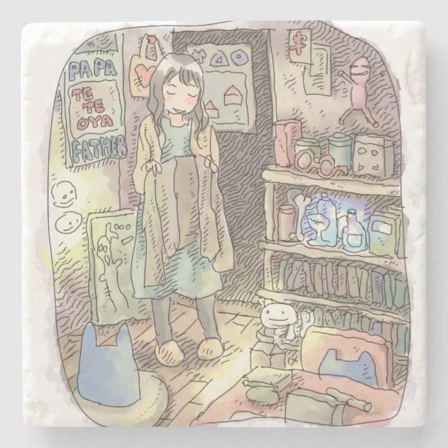 Sayagoji Stone Coaster (Front)