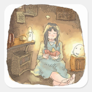 Sayanashi Square Sticker