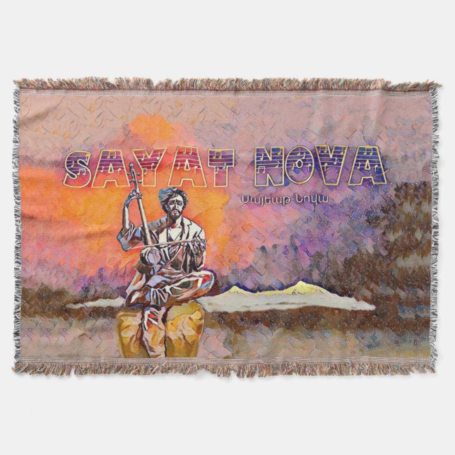 Sayat Nova Throw Blanket (Front)
