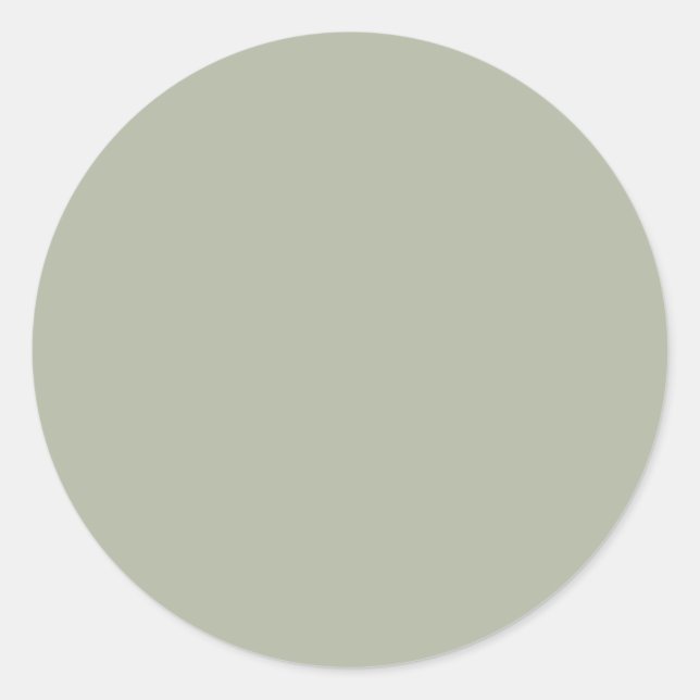 Saybrook Sage Solid Colour Classic Round Sticker (Front)