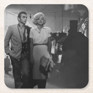 Saying Farewell Square Paper Coaster