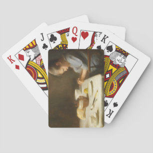 Saying Grace (Boy Praying at the Table) Playing Cards