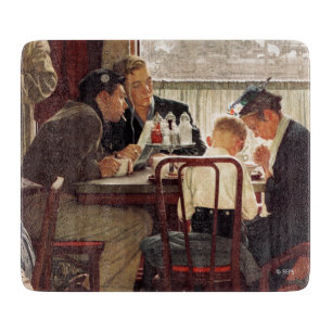 Saying Grace by Norman Rockwell Cutting Board