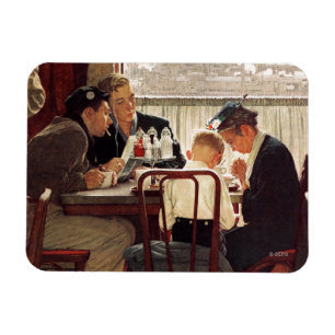 Saying Grace by Norman Rockwell Magnet