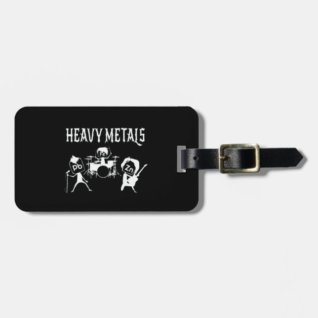 Saying Heavy Metals Rocks Chemistry Gift Luggage Tag (Front Horizontal)