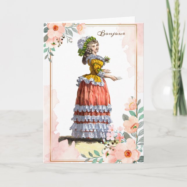 Saying Hello Marie Antoinette Friendship Card (Front)