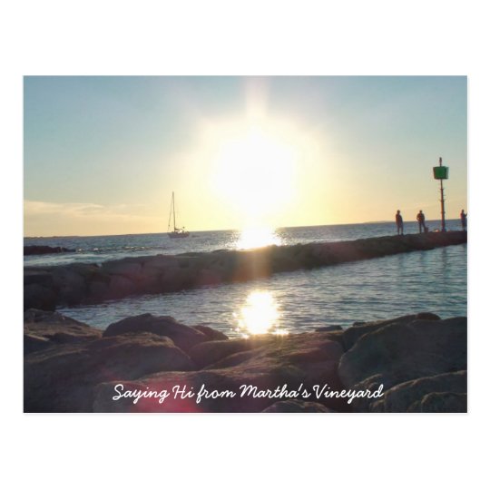 Saying HI from Martha's Vineyard Beach Post Card