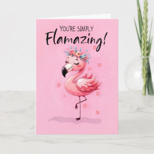 Saying Hi with Whimsical Flamingo Fabulous and Fun Card