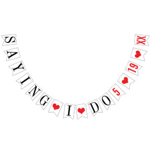 SAYING I DO: PERSONALIZED WEDDING DATE BUNTING 