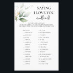 Saying I Love You around the World bridal game<br><div class="desc">Saying I Love You around the World bridal game</div>