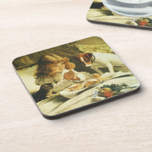 Saying Our Prayers, Suspense Charles Burton Barber Coaster