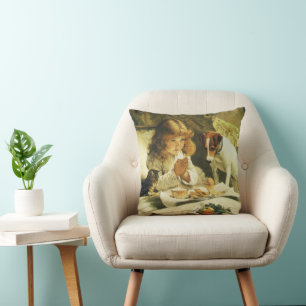 Saying Our Prayers, Suspense Charles Burton Barber Cushion