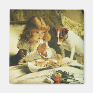 Saying Our Prayers, Suspense Charles Burton Barber Magnet