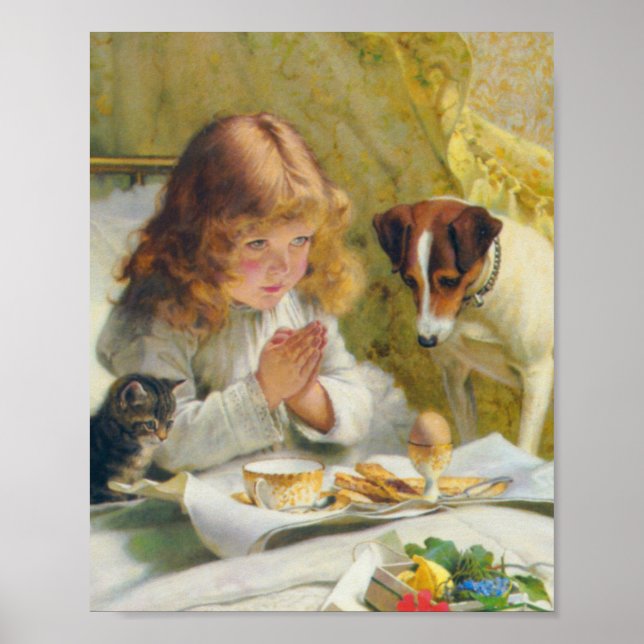 Saying Our Prayers Suspense Charles Burton Barber Poster (Front)