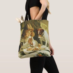 Saying Our Prayers, Suspense Charles Burton Barber Tote Bag