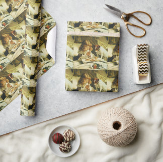 Saying Our Prayers, Suspense Charles Burton Barber Wrapping Paper