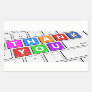 ***SAYING THANK YOU**** COMPUTER STYLE STICKER
