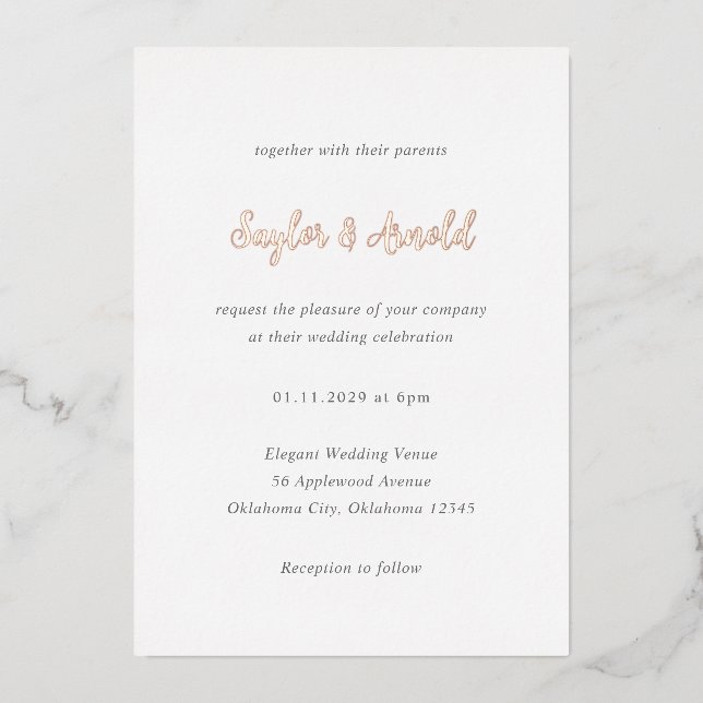 Saylor Modern Wedding (Front)