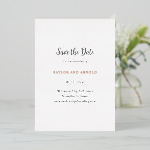 Saylor Modern Wedding Save the Date