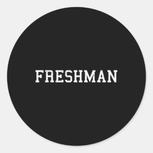 Says Freshman Tee Print Back To School  Classic Round Sticker