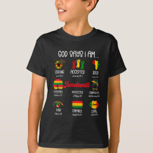 Says I Am Juneteenth Free-ish Independence Day Mel T-Shirt