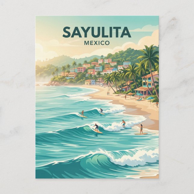 Sayulita Beach Surf Break Mexico Postcard (Front)