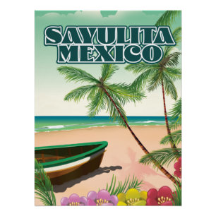 Sayulita Mexico beach poster