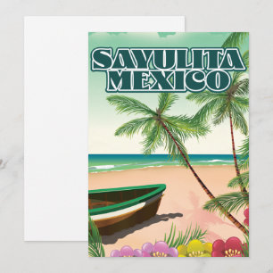 Sayulita Mexico beach poster Save The Date