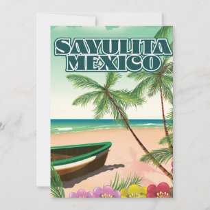Sayulita Mexico beach poster Save The Date