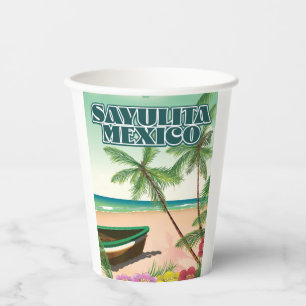 Sayulita Mexico beach poster Two-Tone Coffee Mug Paper Cups