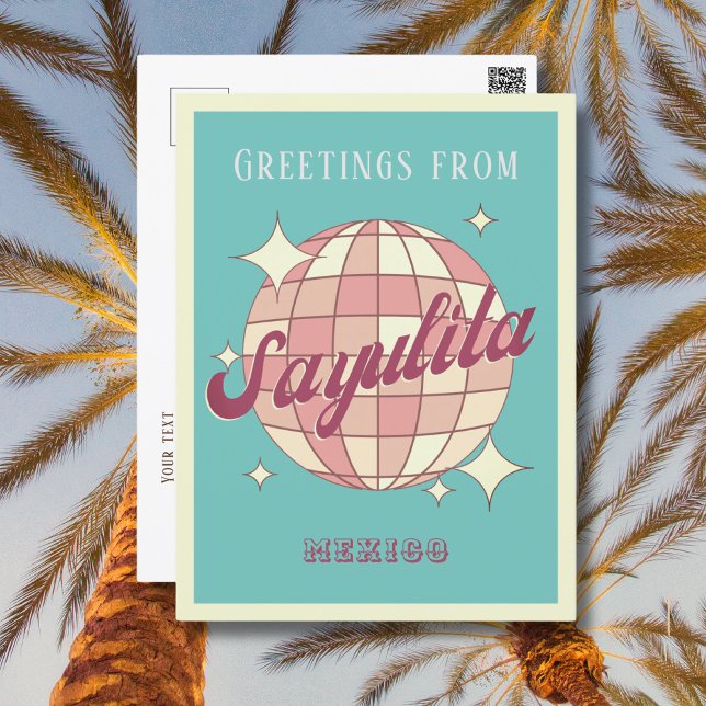 Sayulita Mexico Retro Vintage Party Postcard (Creator Uploaded)