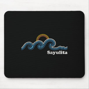 Sayulita Mexico Sufing Waves Sunset Beach Vintage Mouse Mat