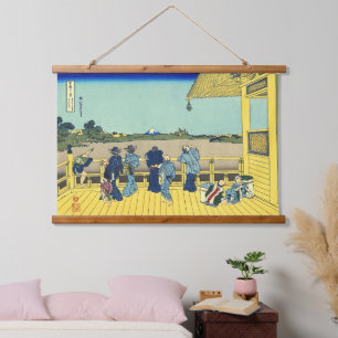 Sazai hall Temple of Five Hundred Rakan Hokusai  Hanging Tapestry