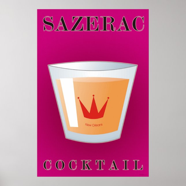 Sazerac Cocktail Poster (Front)