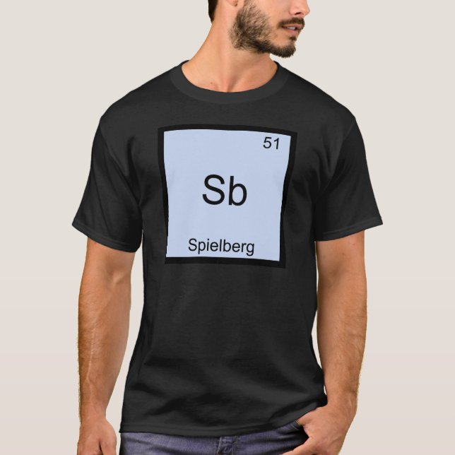 Sb - Spielberg Funny Chemistry Element Symbol Tee (Front)