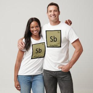 Sb - String Bean Vegetable Chemistry Symbol T-Shirt