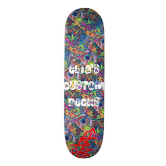 sb trippy red/white logo deck skateboard