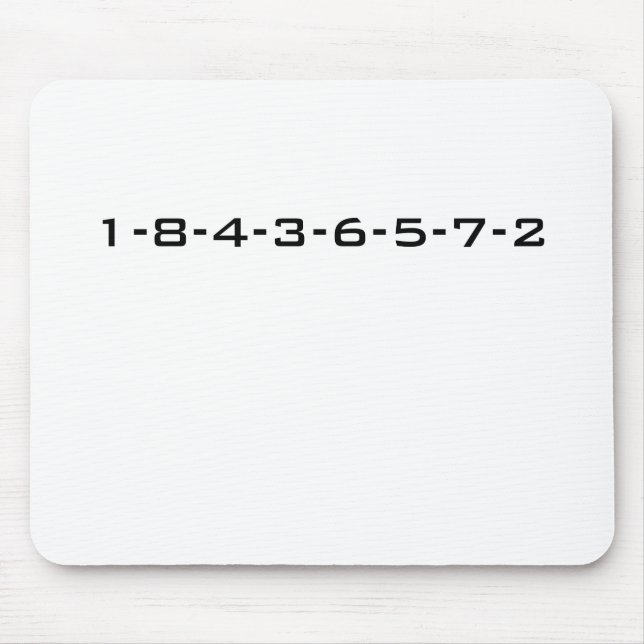 SBC Firing Order Mouse Mat (Front)