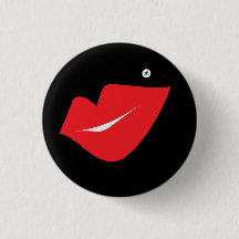 SBM Signature Red Lips Mini Button Pin