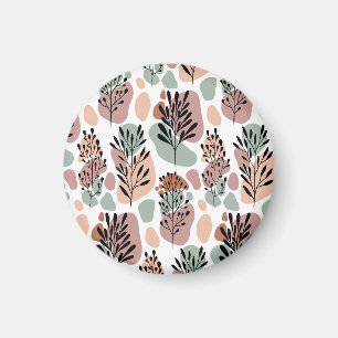 Sbstract leaves and organic shapes magnet