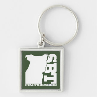 SBT Keychain Olive Staffordshire Bull Terrier