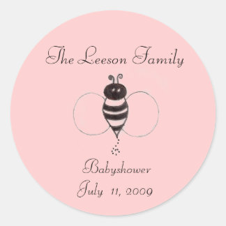 sc00078761, The Leeson Family, BabyshowerJuly ... Classic Round Sticker