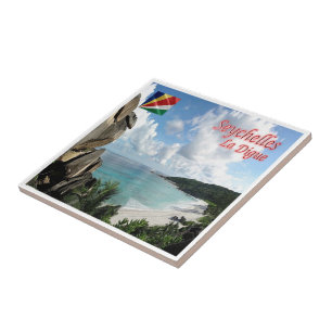 SC004 SEYCHELLES, La Digue, Africa, Tile
