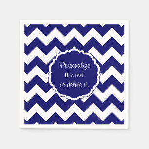SC-Chevron, Blue-White,Dark-PAPER NAPKINS