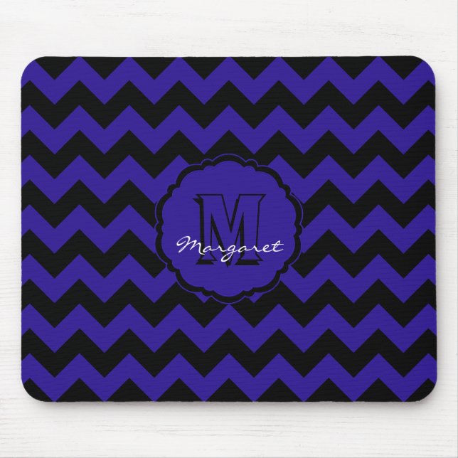 SC Chevron Mouse Pad-Blue and Black Mat (Front)