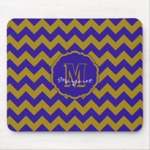 SC Chevron Mouse Pad-Blue and Gold Mat