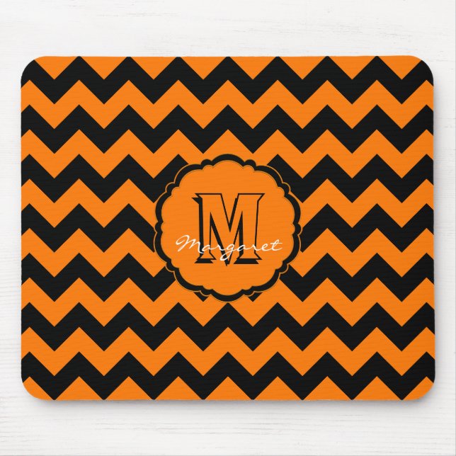 SC Chevron Mouse Pad-Orange and Black Mat (Front)